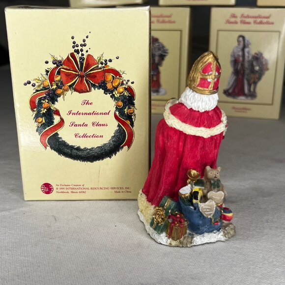 The International Santa Claus Collection St. Nicholas Figurine Austria 1995 Box - Picture 4 of 9